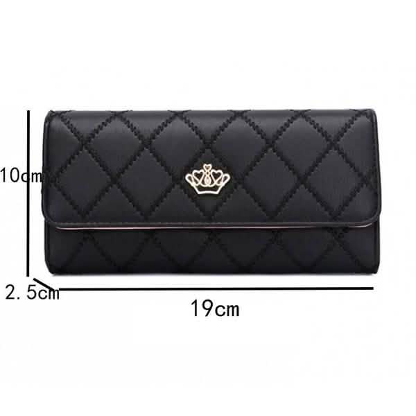 Womens Wallets Purses Plaid PU Leather Long Wallet Hasp Phone Bag DailySale