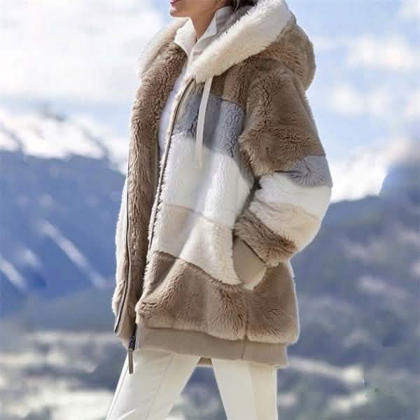 Women's Warm Plush Faux Fur Hooded Jacket Outerwear DailySale