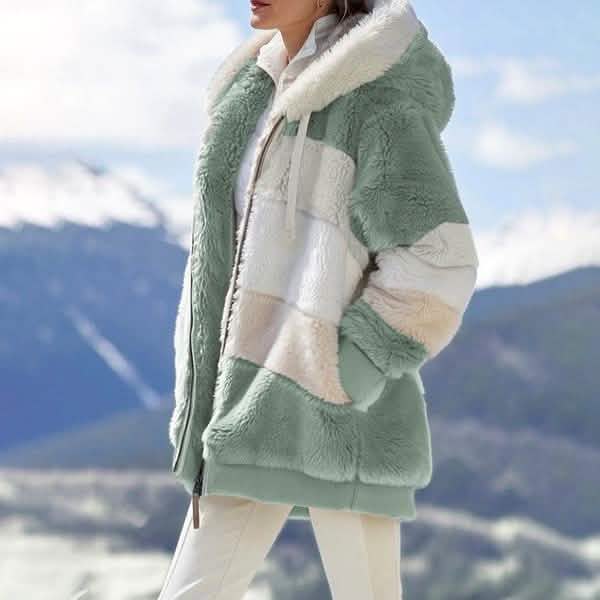 Women's Warm Plush Faux Fur Hooded Jacket Outerwear DailySale
