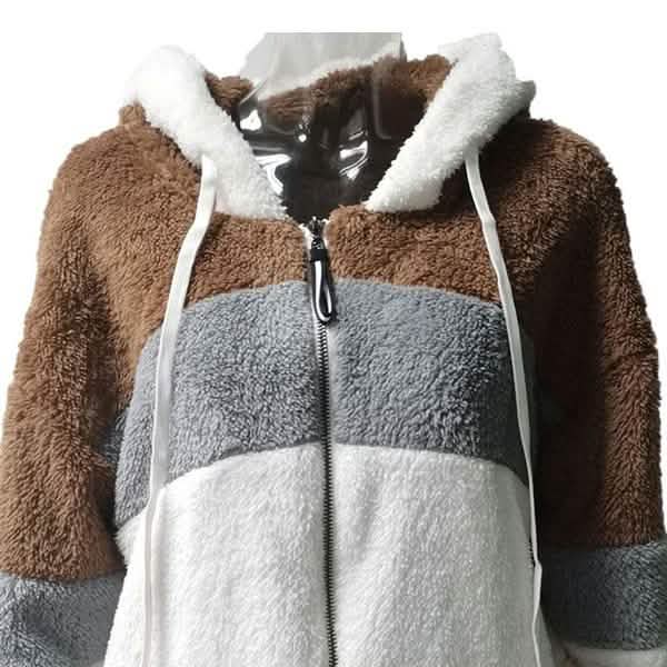 Women's Warm Plush Faux Fur Hooded Jacket Outerwear DailySale