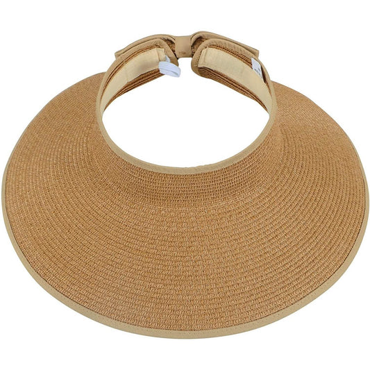Women's Wide Brim Roll-up Straw Sun Hat Sun Visor DailySale