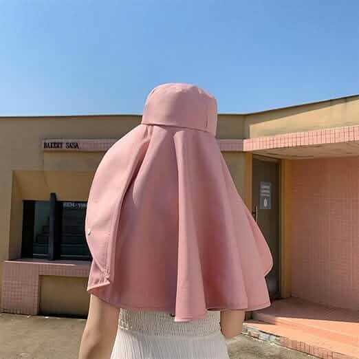 Women's Wide Brim Shawl Sun Hat with Neck Cover DailySale