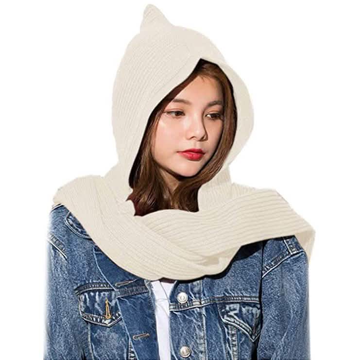 Women's Winter Knitted Hooded Long Scarf DailySale
