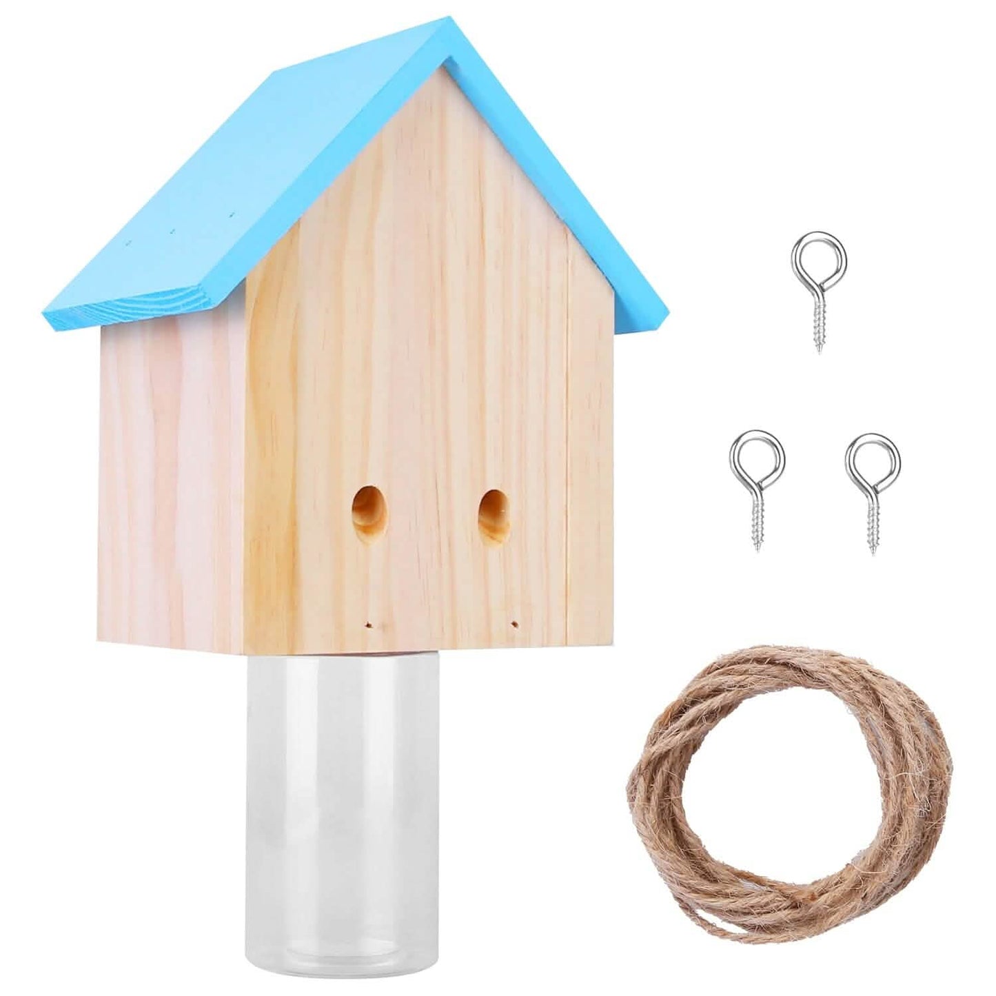 Wood Carpenter Bee Trap Outdoor Natural Pine Wood DailySale