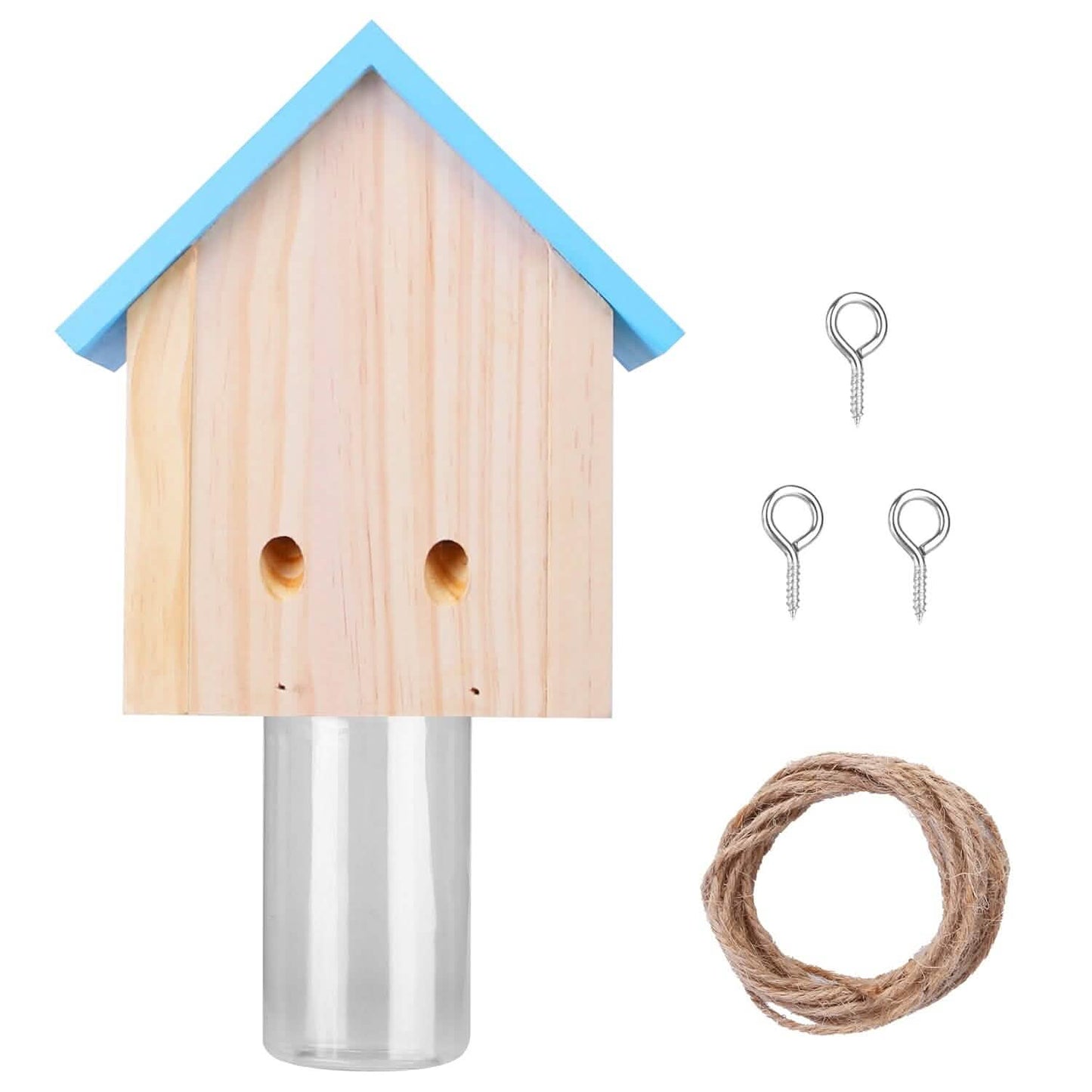 Wood Carpenter Bee Trap Outdoor Natural Pine Wood DailySale