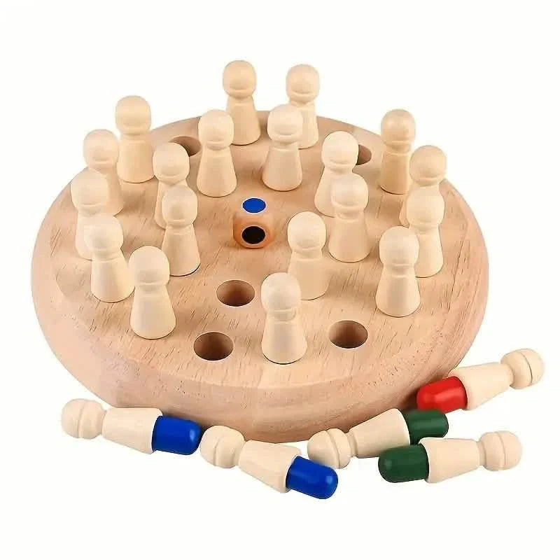 Wooden Memory Match Game - Educational Chess Puzzle for Kids & Adults DailySale