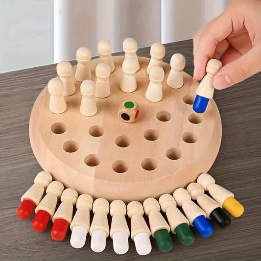 Wooden Memory Match Game - Educational Chess Puzzle for Kids & Adults DailySale