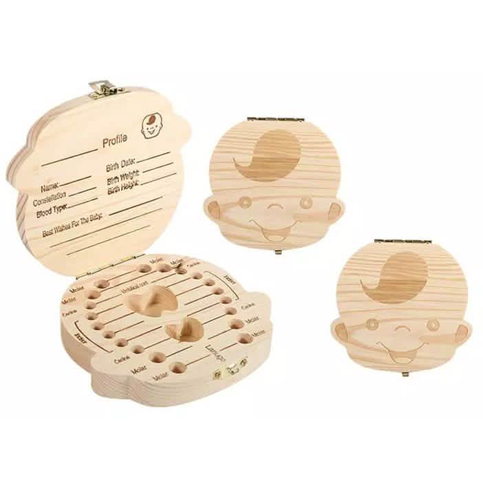 Wooden Storage Keepsake Box For Baby Teeth DailySale