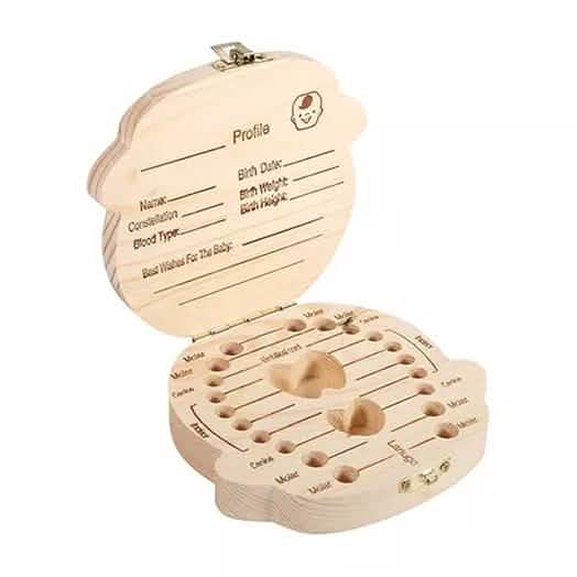 Wooden Storage Keepsake Box For Baby Teeth DailySale