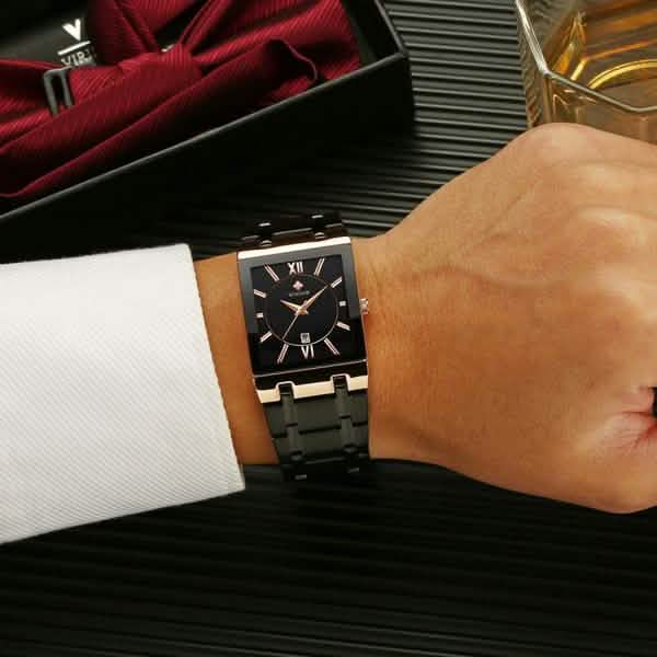 WWOOR Luxus Men Fashion Square Date Watch DailySale