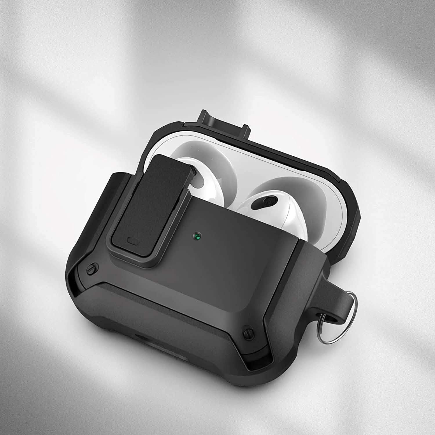 X-Armor for Airpods 3rd Generation Case with Locking Lid | Protective Carrying Pod with Carabiner Keychain (Airpods Gen 3) DailySale