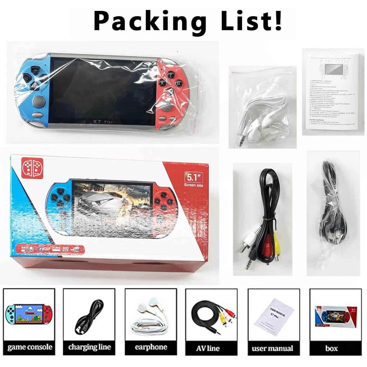 X7Plus Dual Joystick Portable Handheld Game Console DailySale