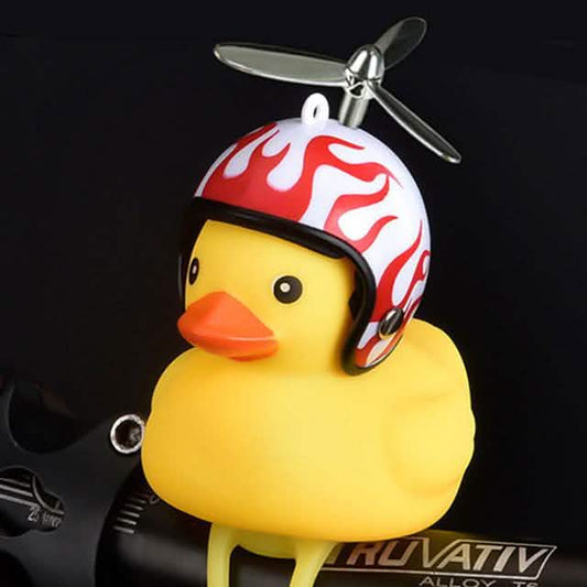 Yellow Little Duck Shape Bike Bell Bike Horn and Front Light DailySale