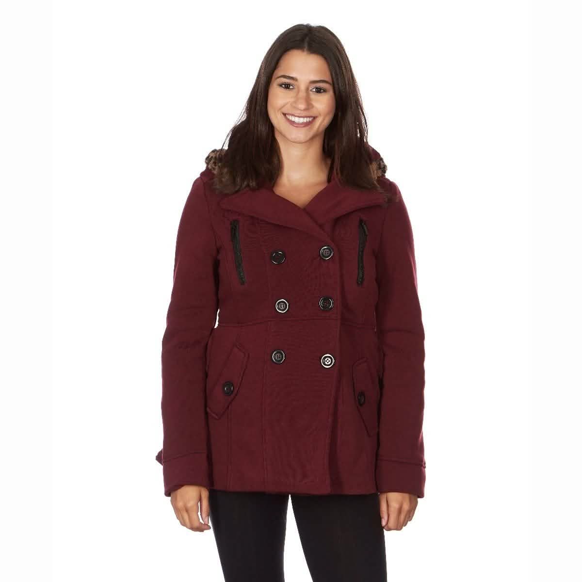 Yoki Women's Leopard Faux Fur Hooded Fleece Coat DailySale