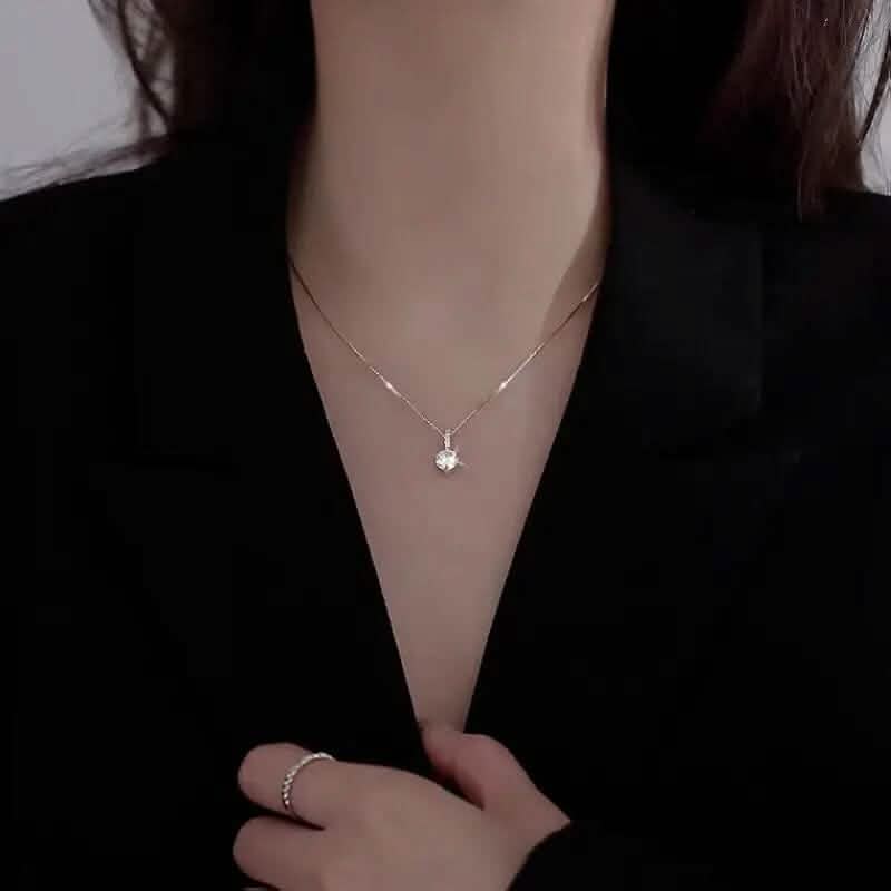 Zirconia Water Drop Pendant Clavicle Chain Necklace DailySale